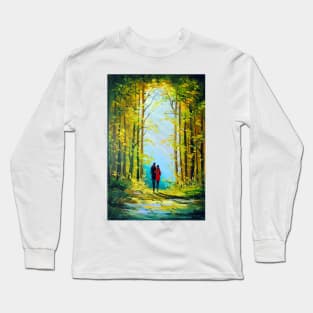 Autumn walk in the woods Long Sleeve T-Shirt